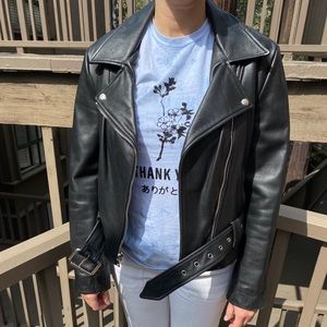 Reformation Leather Motorcycle Jacket